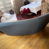 Very large Ploum sofa, 3 seats, high back, anthracite gray, Ligne Roset