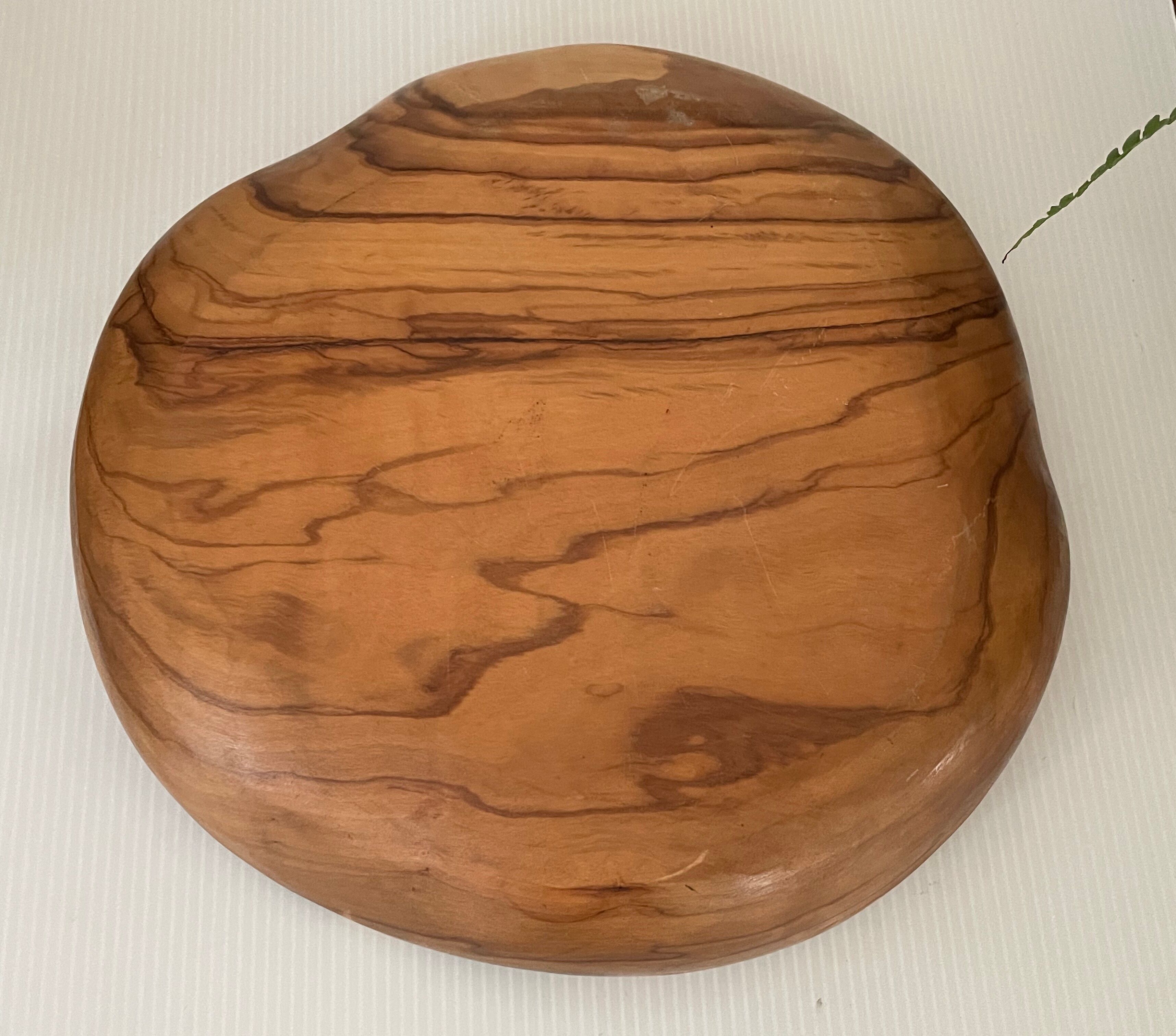 Vintage olive wood dish