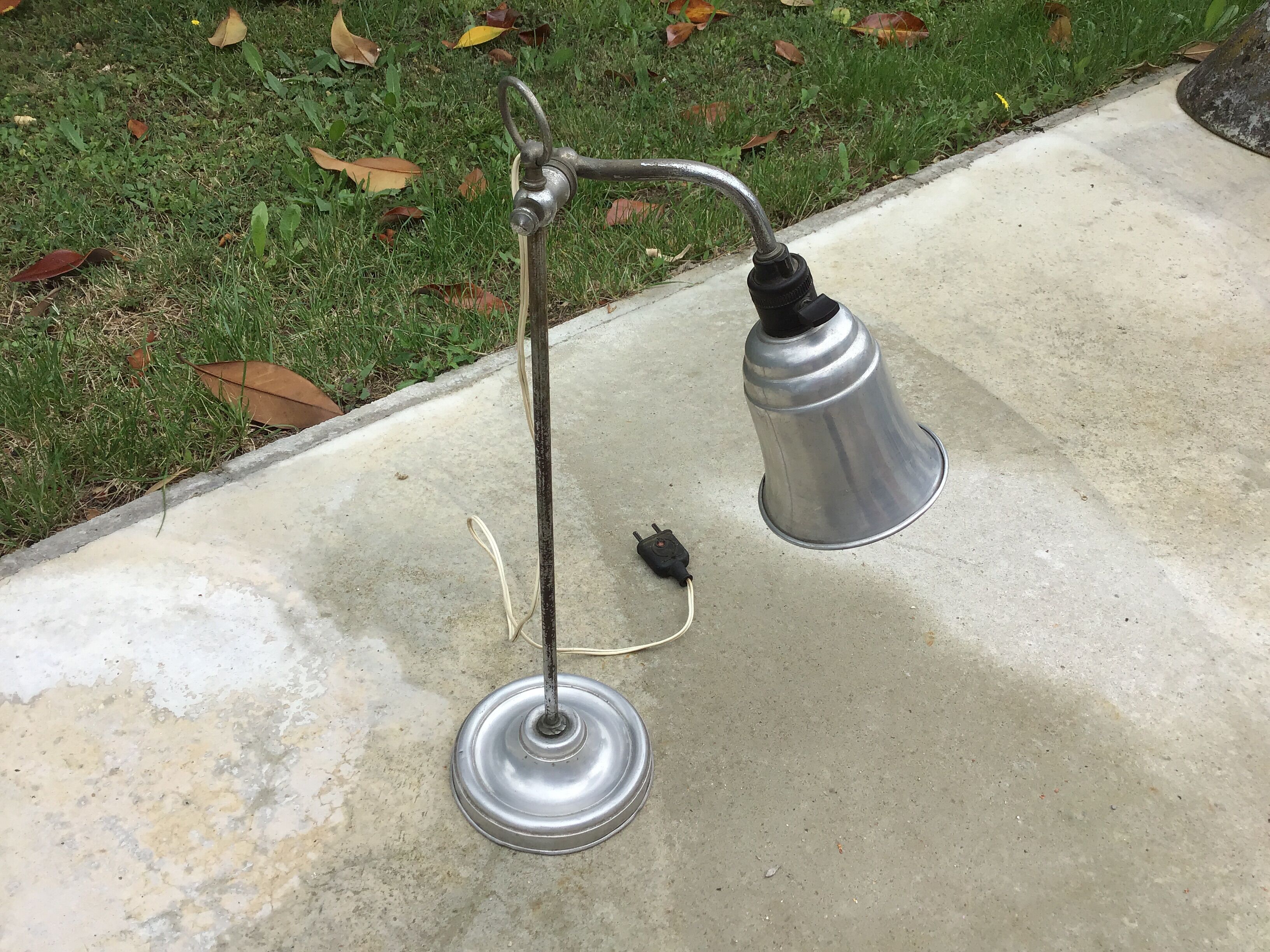 Swan collar office lamp offal aluminum day, workshop, Bakelite.