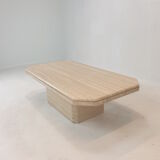 Italian travertine coffee table, 1980's