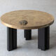 Coffee table in etched brass by Christian Krekels, Belgium, 1990