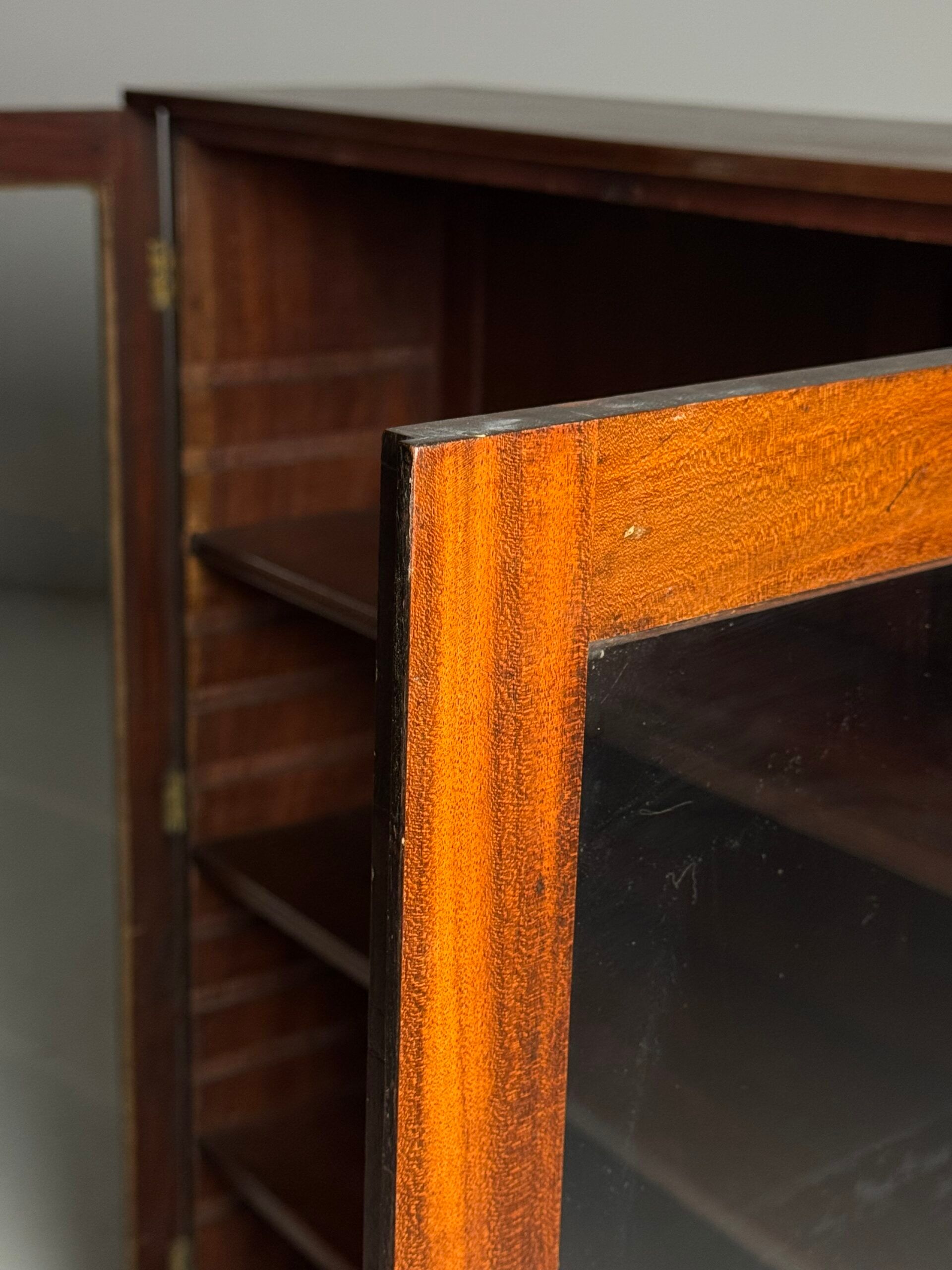 Mahogany display cabinet 19th century antique