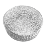 Round ceiling light in molded glass