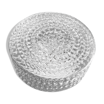Round ceiling light in molded glass