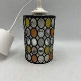 Vintage glass pendant light Limburg 1970s