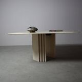 Travertine dining table, Italy 1960s
