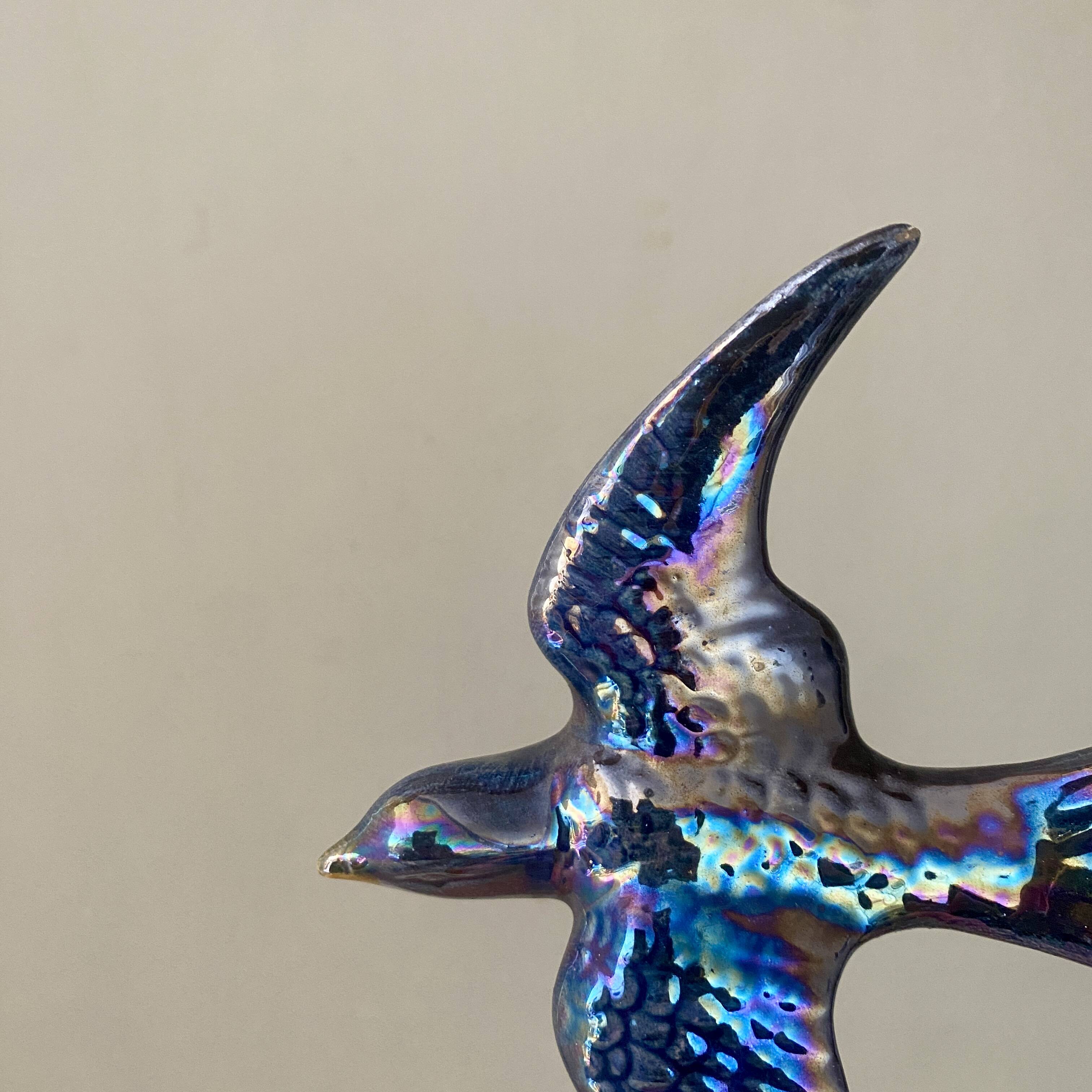 Set of 2 Vintage Ceramic Wall Swallows