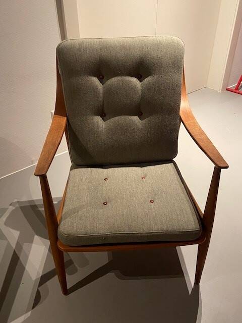 Two-seater sofa and pair of Peter HVIDT armchairs