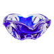 Vide-poche Sculptural Sommerso Bleu Cobalt & Cristal - Murano - 1960