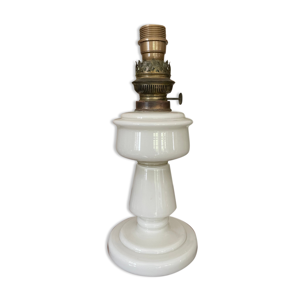 Pied lampe opaline d'occasion - Décoration