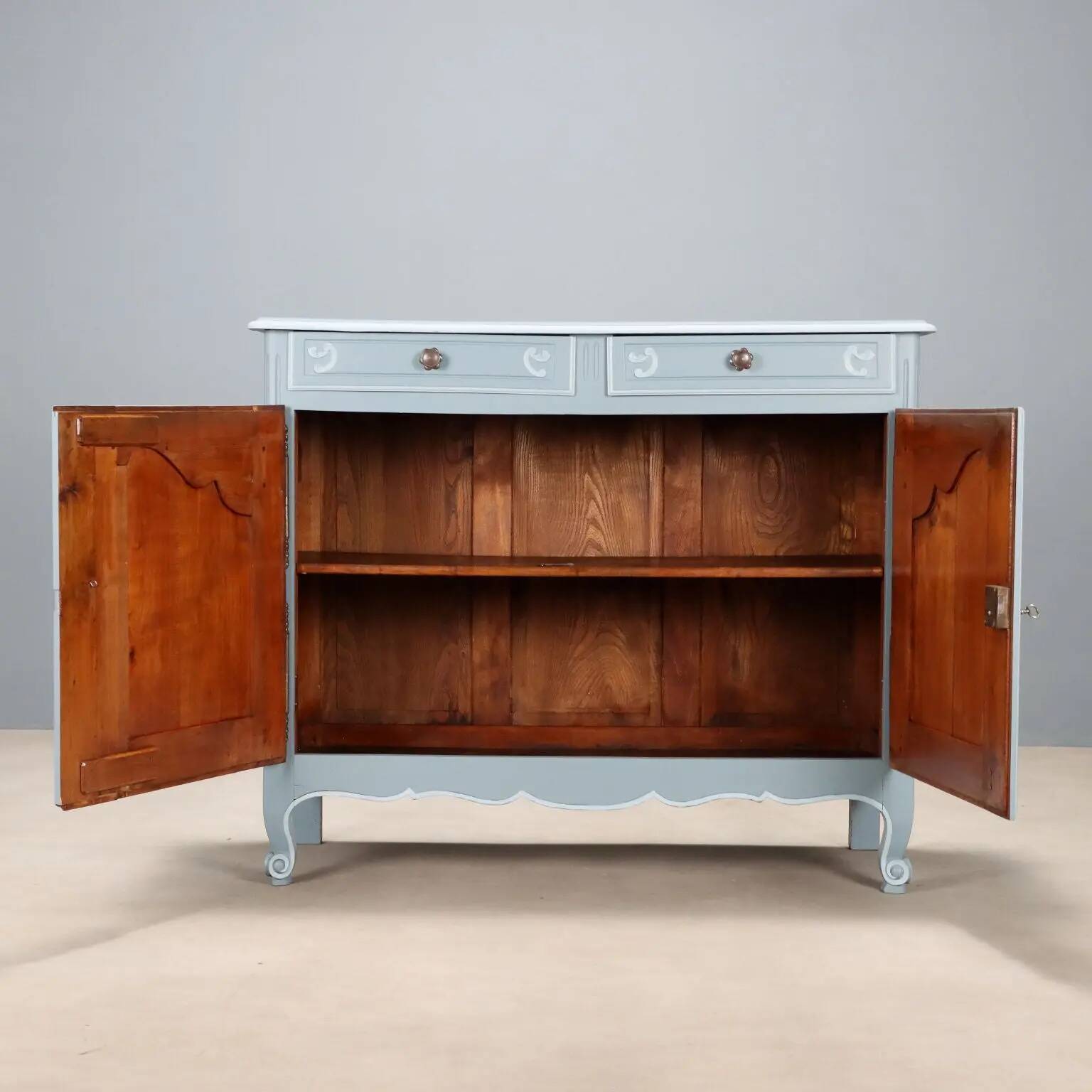 Rococo-style antique cherry wood buffet, France, 20th century
