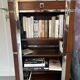 Art Deco style shelf in wood and stainless steel