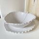 Barbotine Fruit Drainer And Its Plate In The Shape Of A White Cabbage Leaf