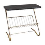 Metal sofa tip and wooden tray