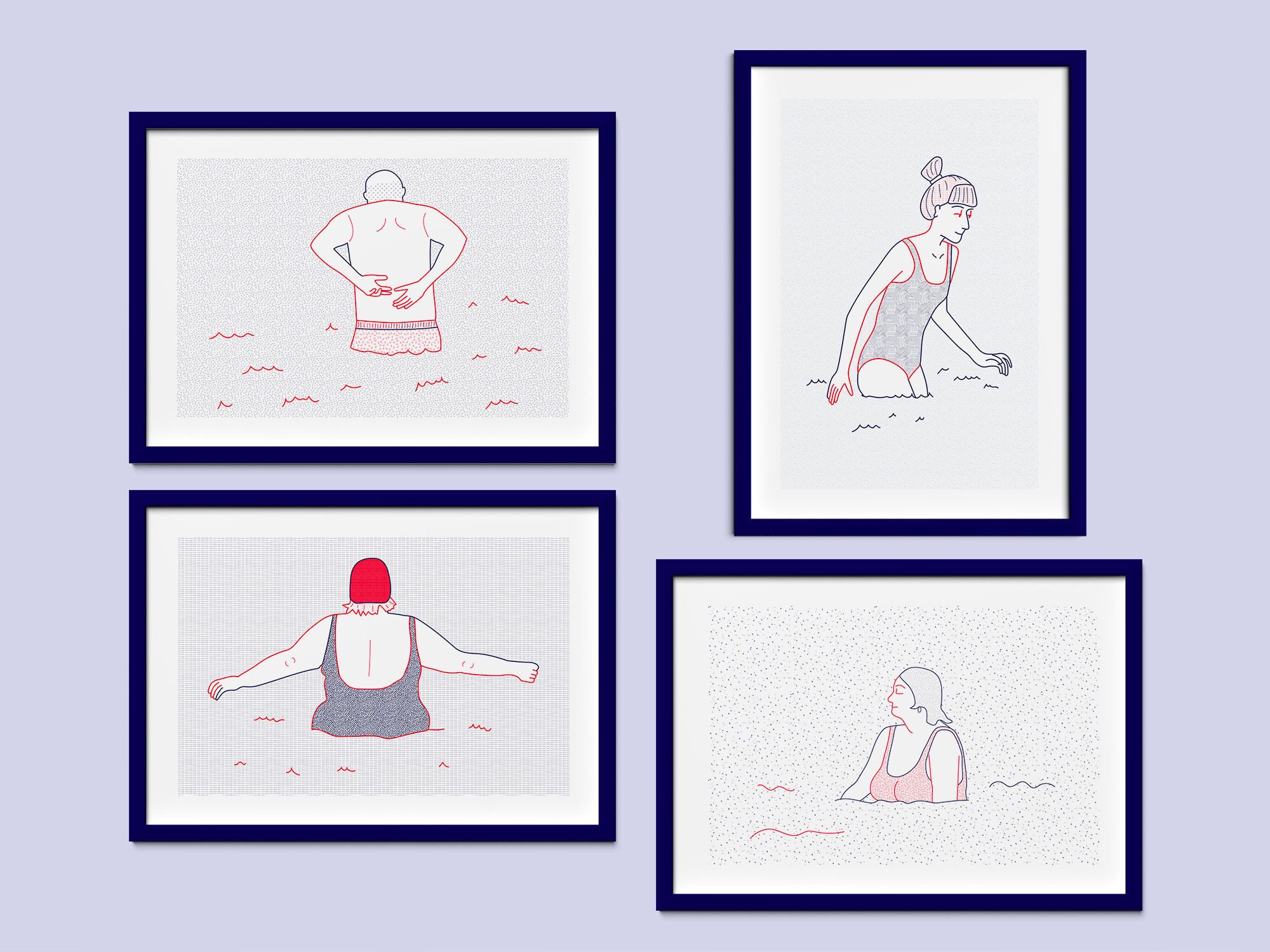 Illustration A4 Naiade No. 6/8 Brittany Blue Diver