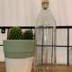 Antique glass bottle with a capacity of 1 litre and its beige cap - in very good condition!