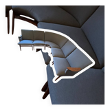 Vintage Scandinavian bench – Karl Sørlie & Sønner – restored, fabric