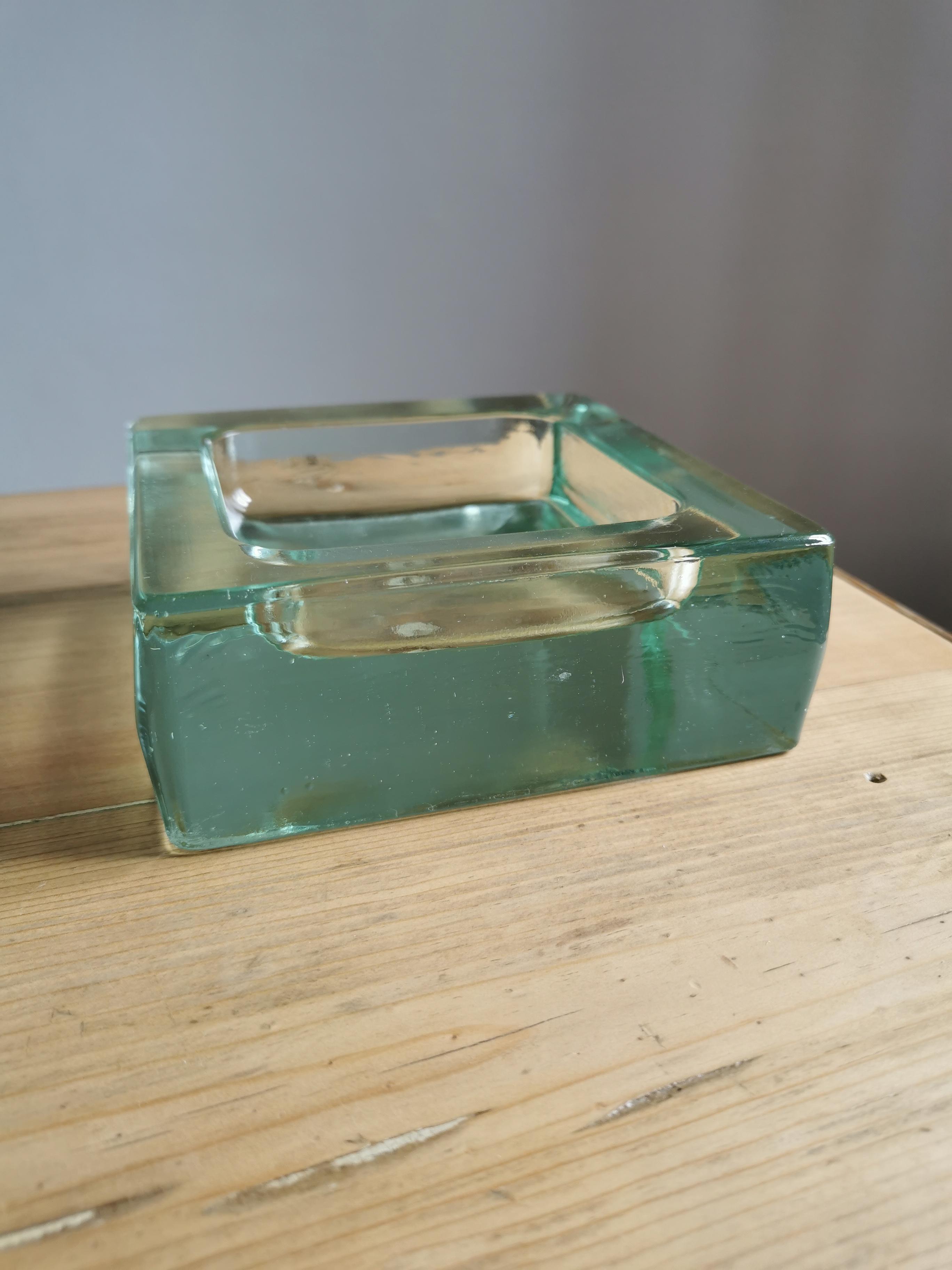 Ashtray glass paved Art deco