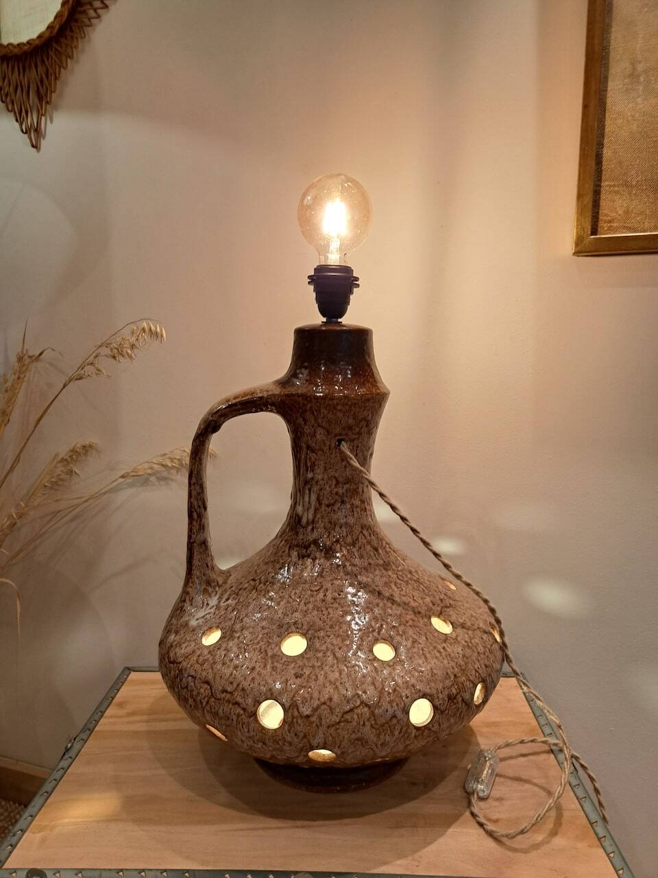 Ceramic lamp from the 1960s-1970s
