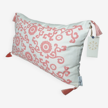 Housse de coussin Hatai blanc / rose vif - 30 x 50