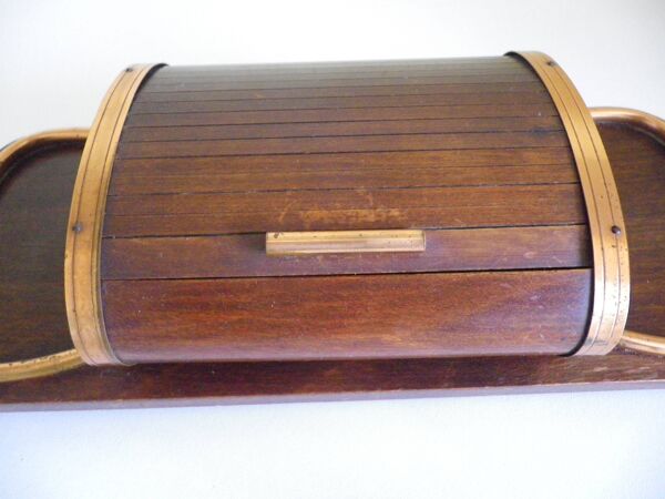 Boite à cigarettes vintage ''Roll-Top'' , Art Déco, 1950/1960