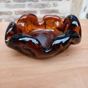 Cendrier vintage en verre épais