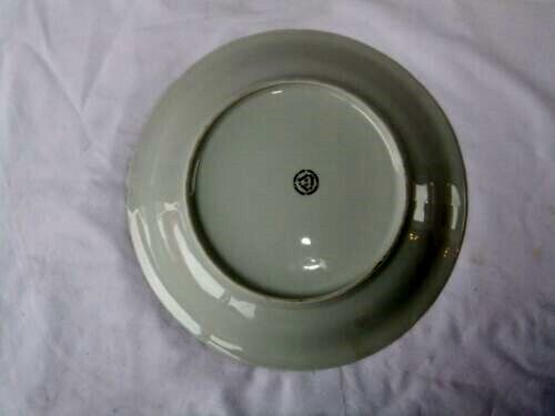 Old dish porcelain of limoges Vierzon gilding vintage flowers table service