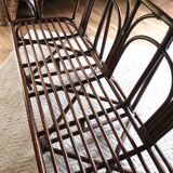 Rattan and bamboo sofa