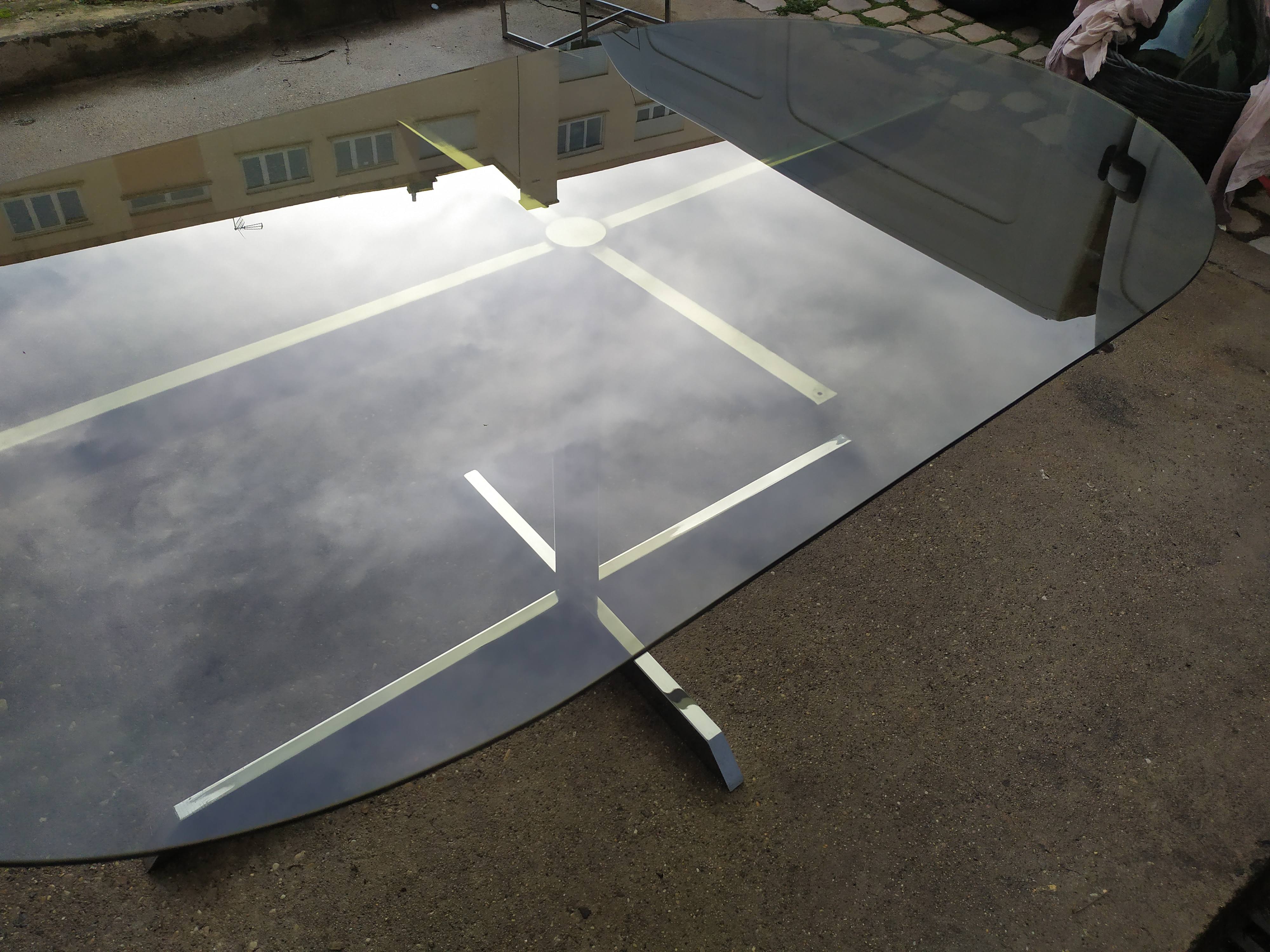 Design chrome oval table