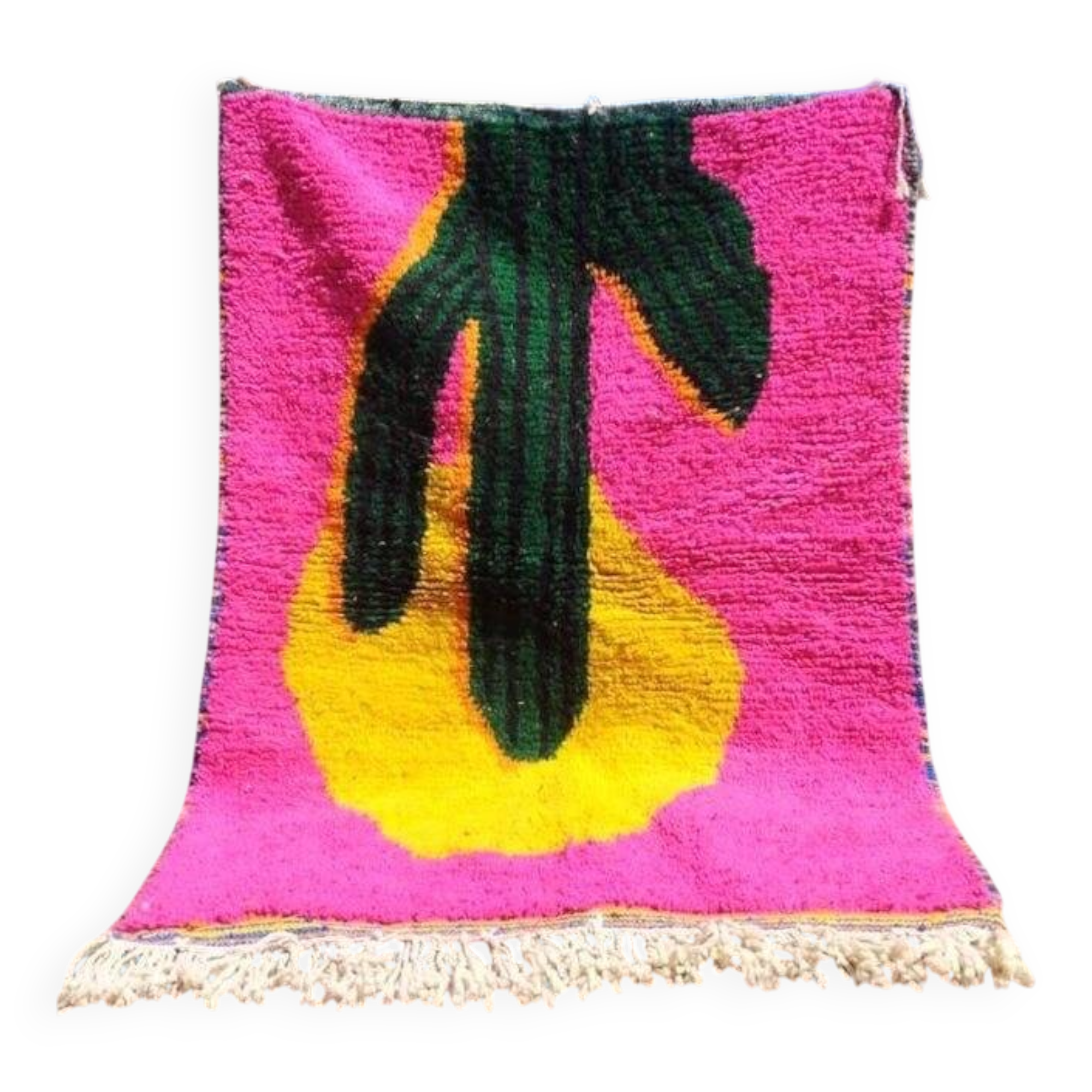 Handwoven Moroccan pure wool rug, size 150 x 250 cm