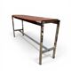Curved base console in Scandinavian design – mahogany and chrome