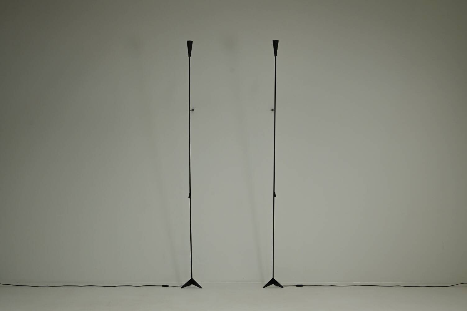 Set of 2 floor/ wall lamps by Bjart Veenendaal, 1980s The Netherlands.