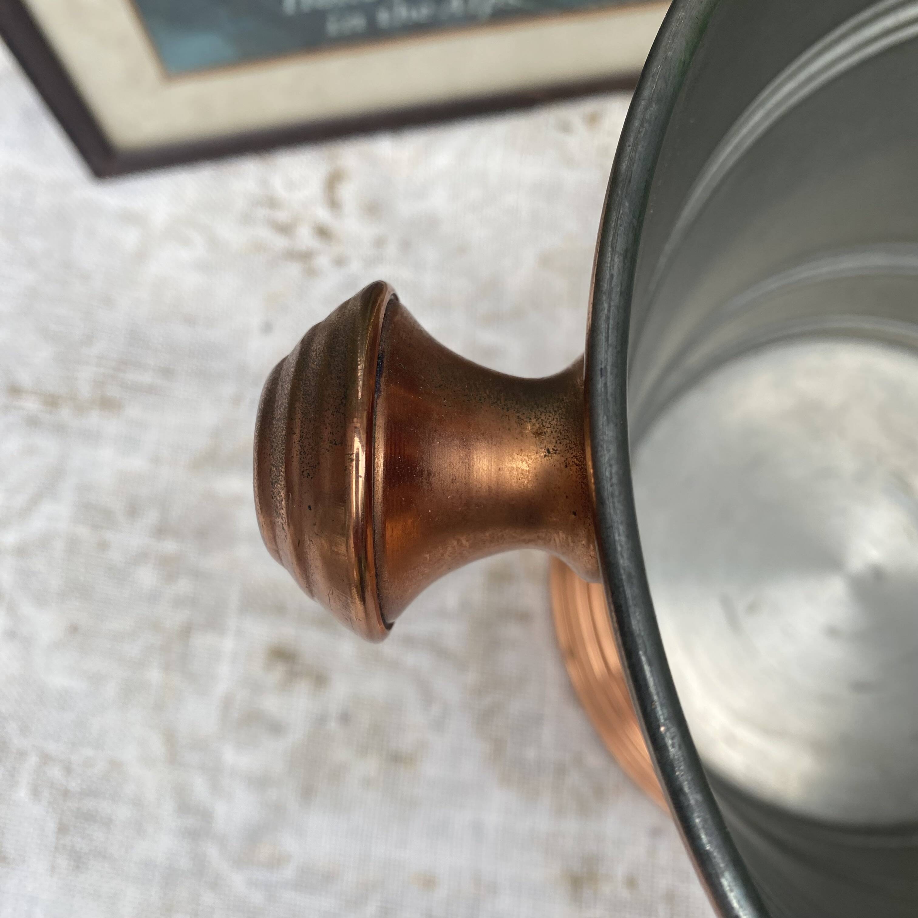 Vintage champagne bucket in genuine copper and stainless steel.