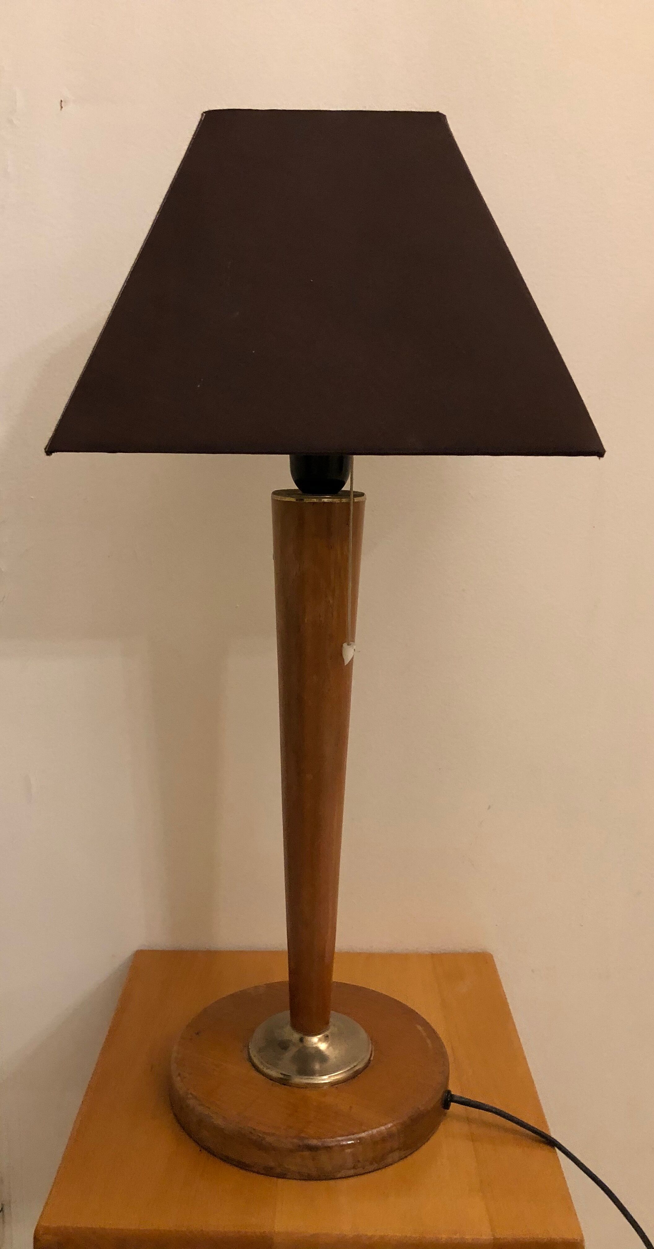 Vintage wooden foot lamp