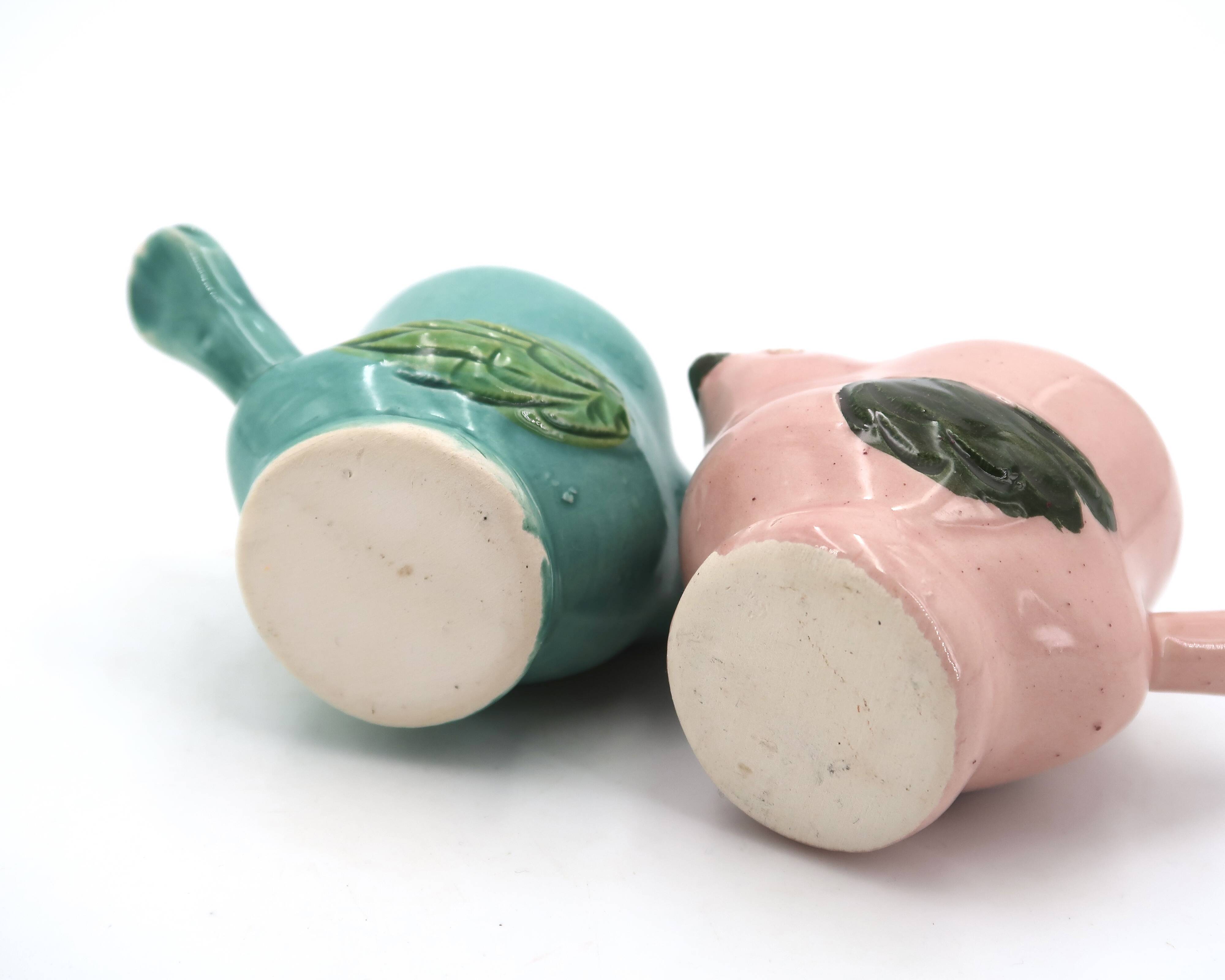 Two bird-shaped ceramic egg cups, 1970s