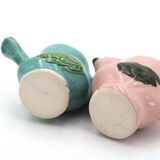 Two bird-shaped ceramic egg cups, 1970s