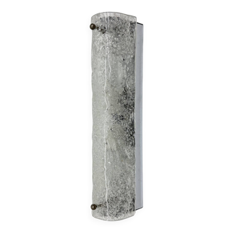 Vintage ice glass wall lamp , 1970s