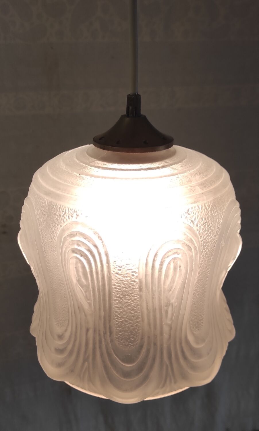 Art Deco portable lamp in glass paste - mid 20th century