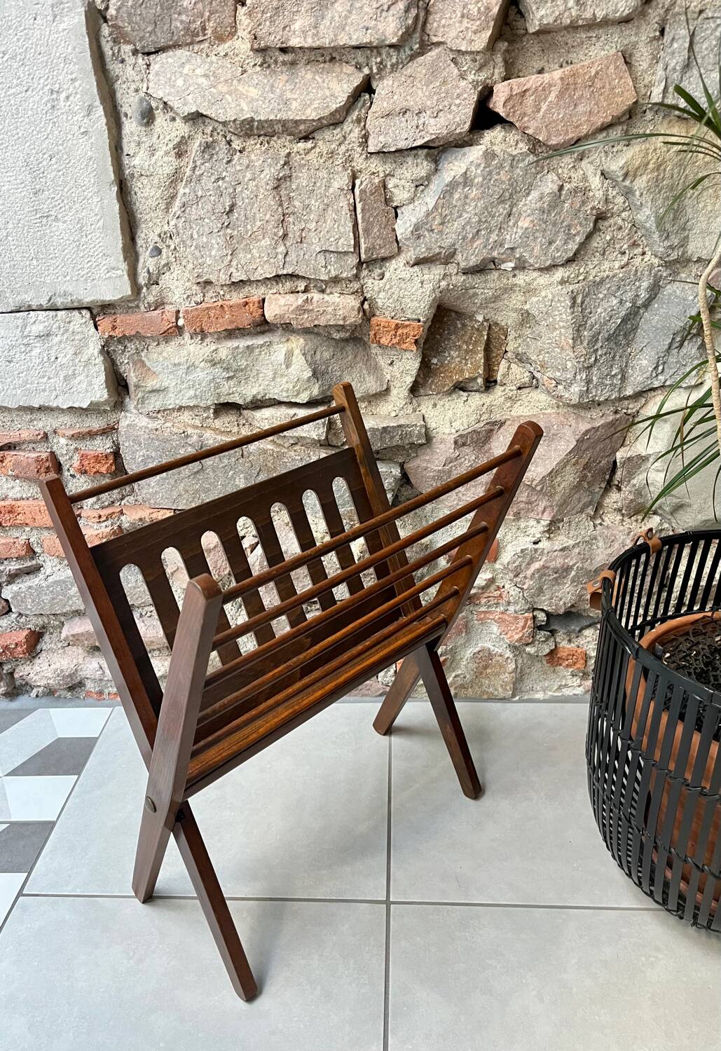Vintage Cees Braakman magazine rack