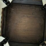 19th-century antique Holland table with floral marquetry.