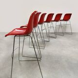 6 x Dutch design vintage Spirit barstools