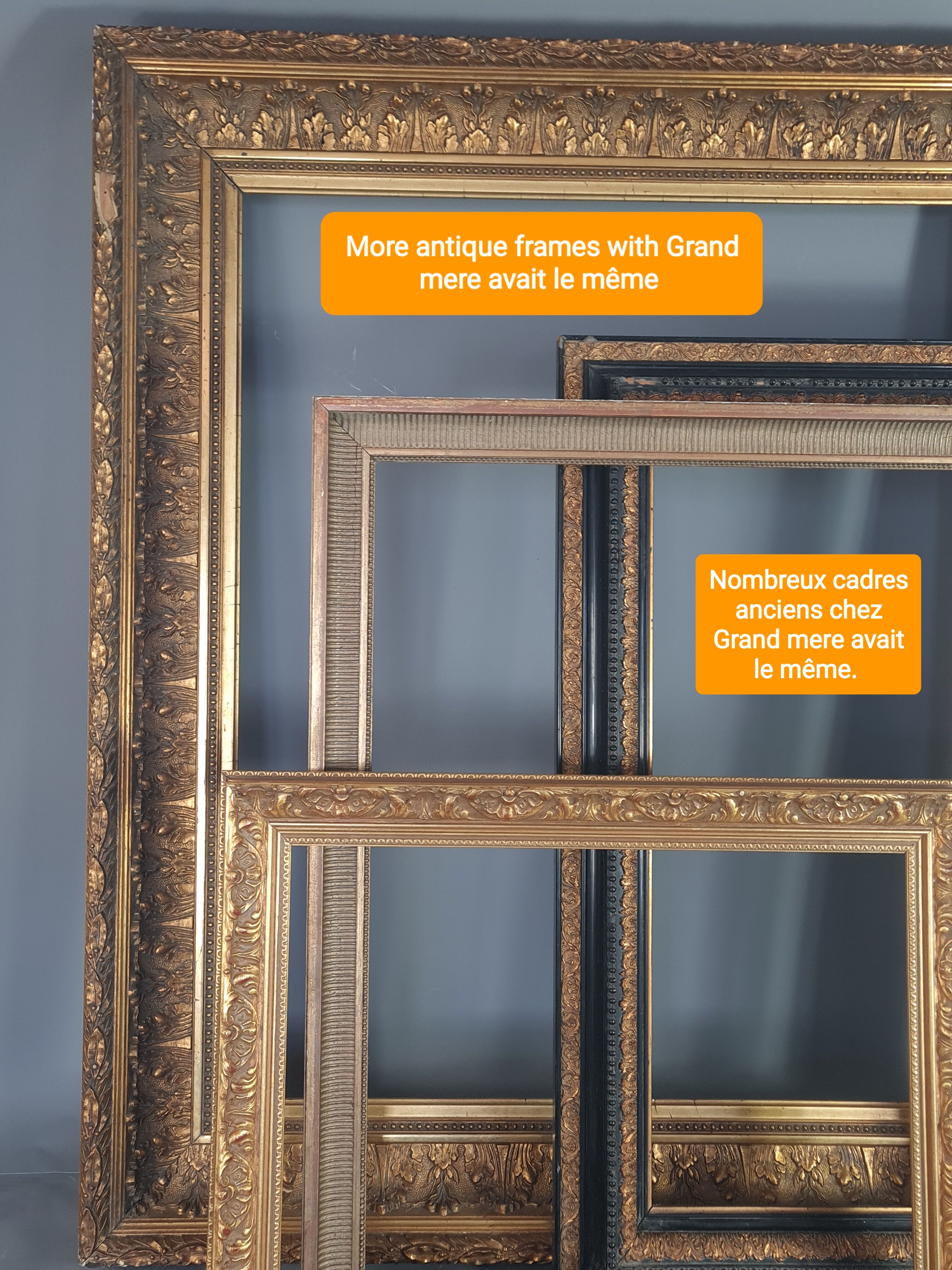 Frame style Louis XIV gilded stucco wood 57x45 cm, leaf 47,5x36 cm SB