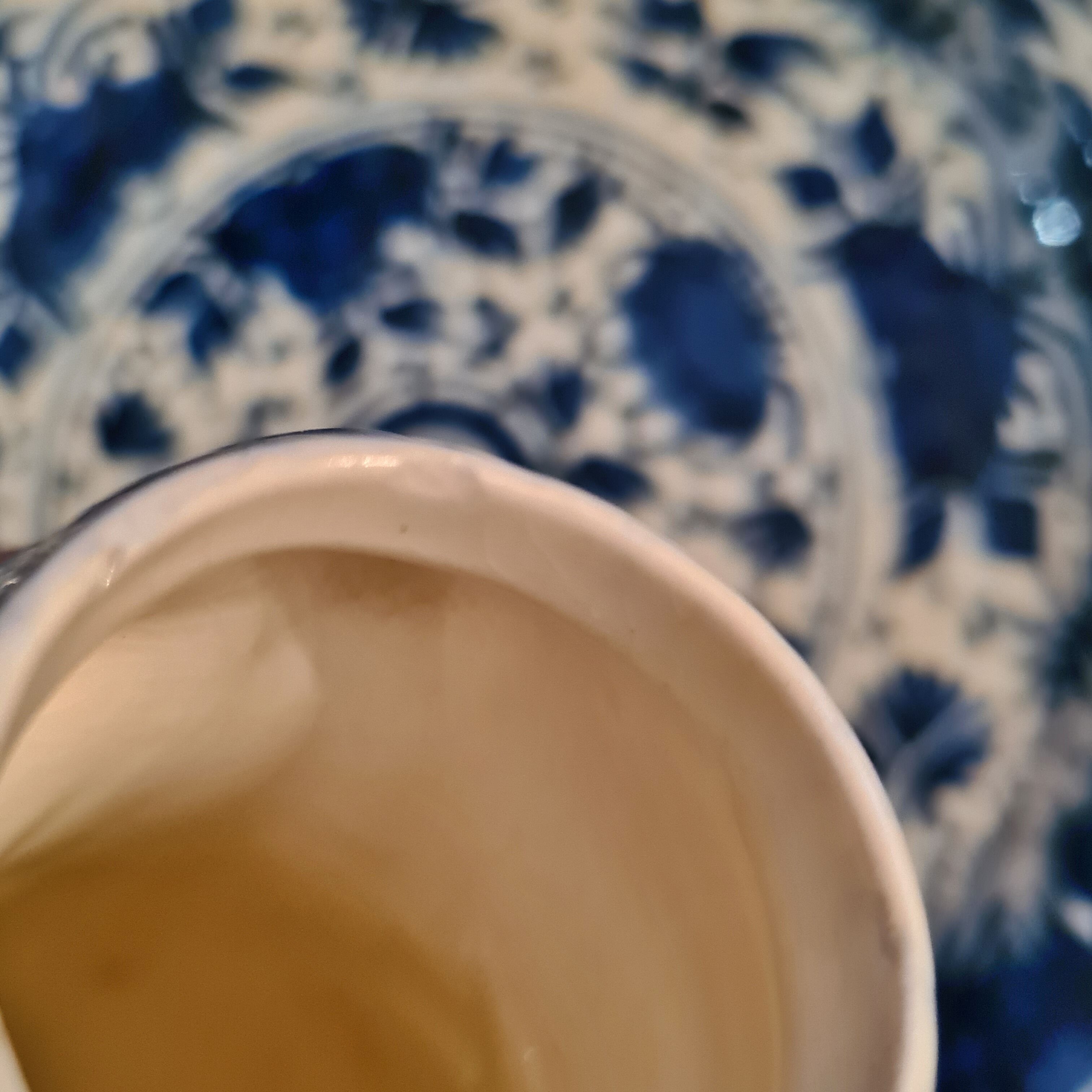 Pair of small Art Nouveau vases from Northern faience with blue decoration