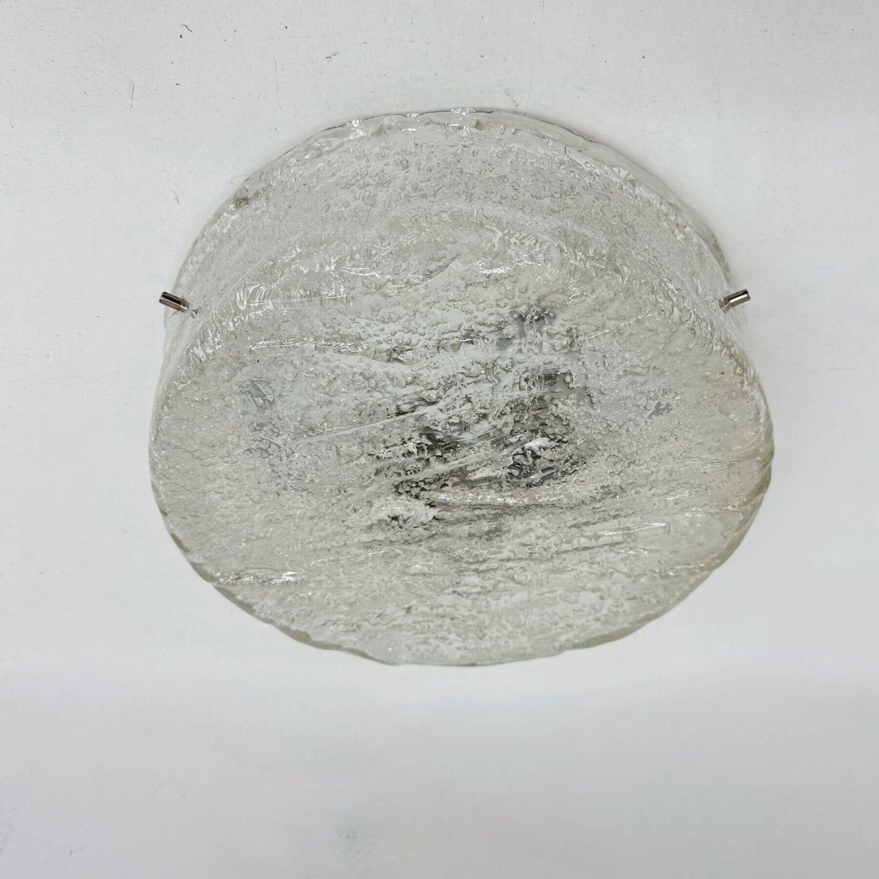 Mid-century design ice Murano glass ceiling lamp, 1970s