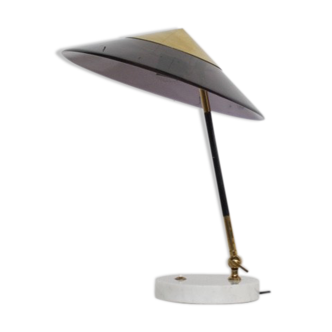 Lampe orientable Stilux éditeur années 50' marbre perspex laiton