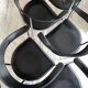Set of 6 vintage arper chrome leather chairs
