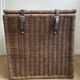 Set of two large trunks, vintage wicker storage chests