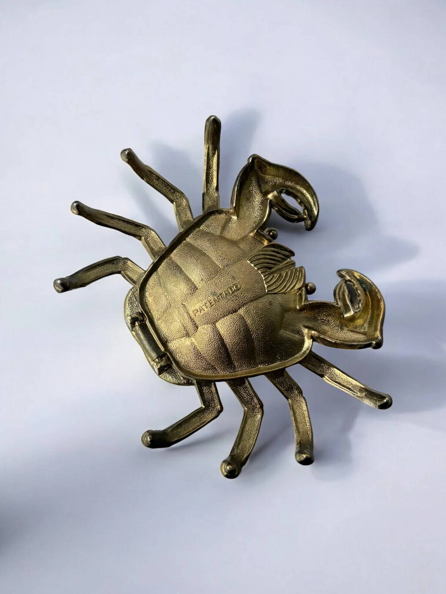 Regency bronze crab ashtray, Spain, 1980s