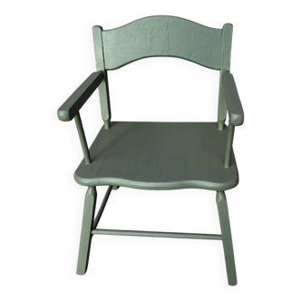 Fauteuil enfant design vintage vert
