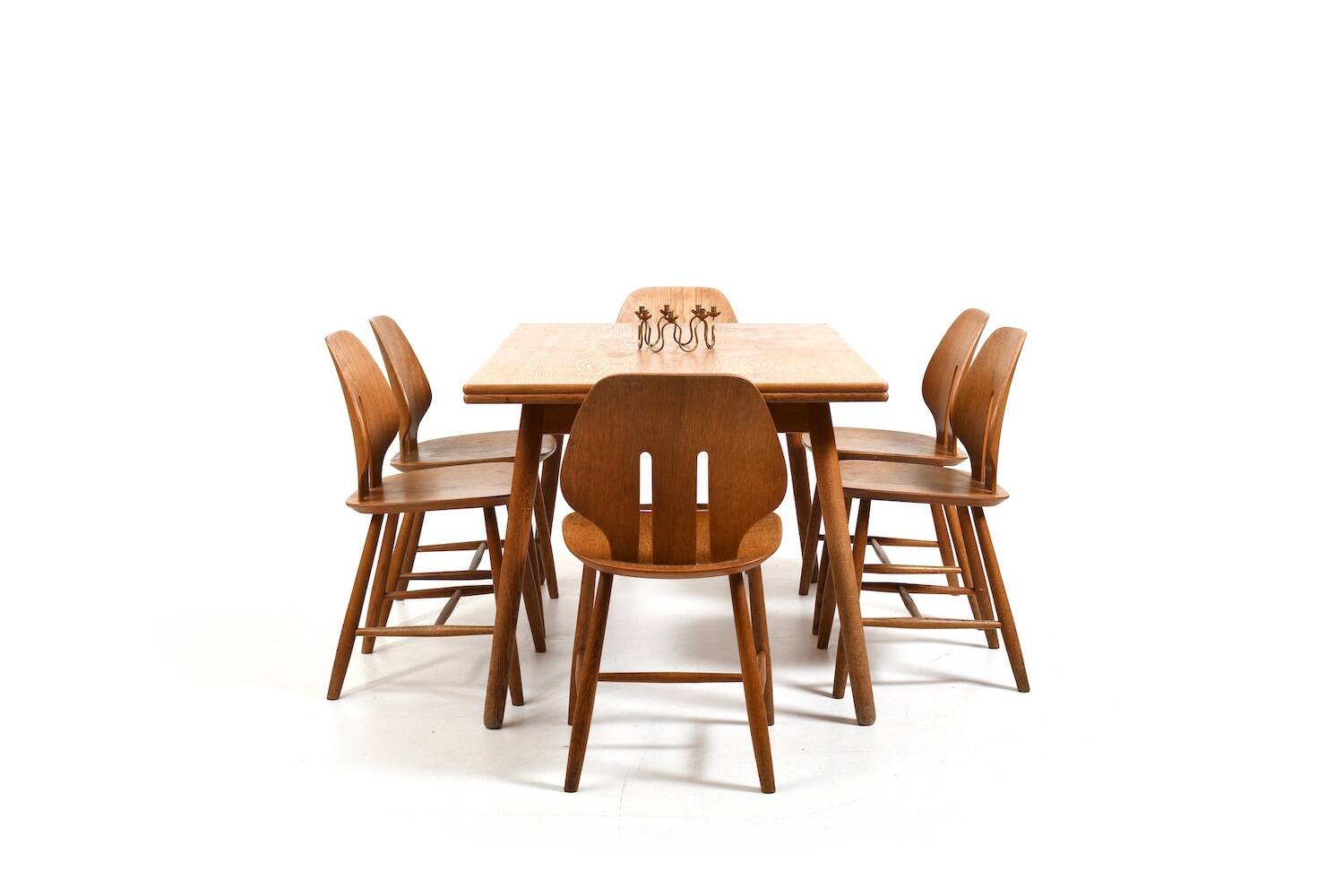 Fdb møbler dining room set consisting of 6 chairs by ejvind a.